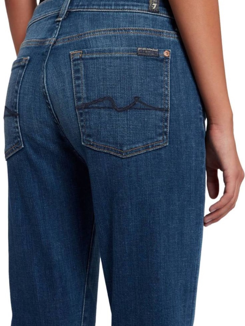 7 For All Mankind 7‎ For All Mankind Josefina Boyfriend Skinny Mid Rise Jeans - Picture 7 of 7